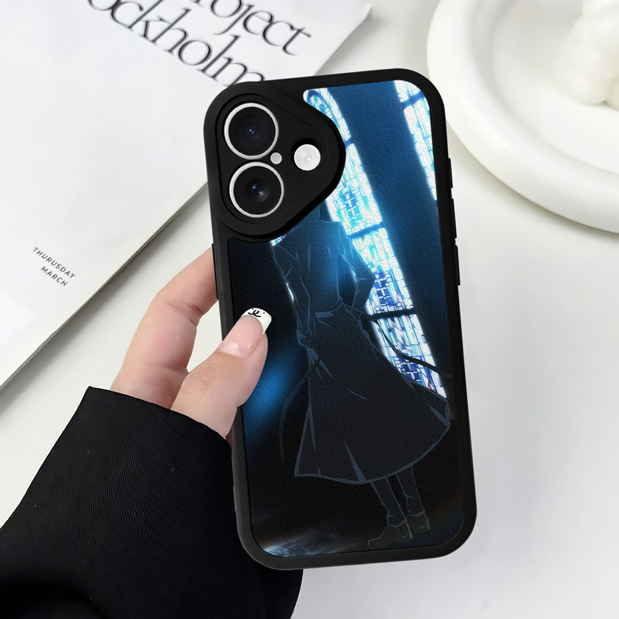 （画像用） 文豪ストレイドッグス Bungo Stray Dogs 【iPhone 16シリーズ対応】シリコンスマホケース（レザー調） 材質：シリコン